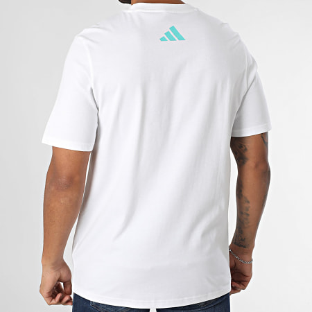 Adidas Performance - Tee Shirt AMG Mercedes JV5456 Blanco Azul Turquesa