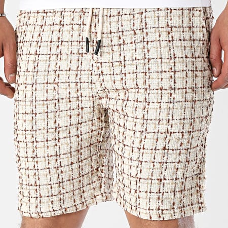 Frilivin - Short Tweed 387 Beige Bordeaux Camel