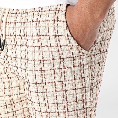 Frilivin - Short Tweed 387 Beige Bordeaux Camel