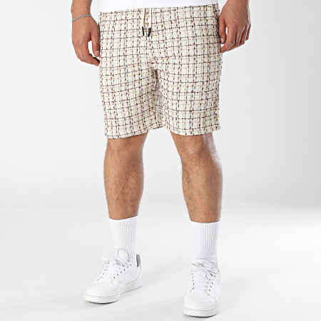 Frilivin - Short Tweed 387 Beige Bordeaux Camel