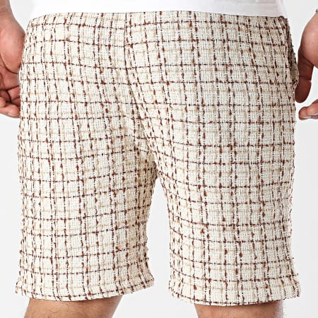 Frilivin - Short Tweed 387 Beige Bordeaux Camel
