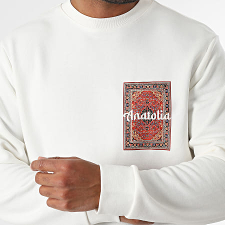 KZR - Sudadera de Cuello Redondo Blanca