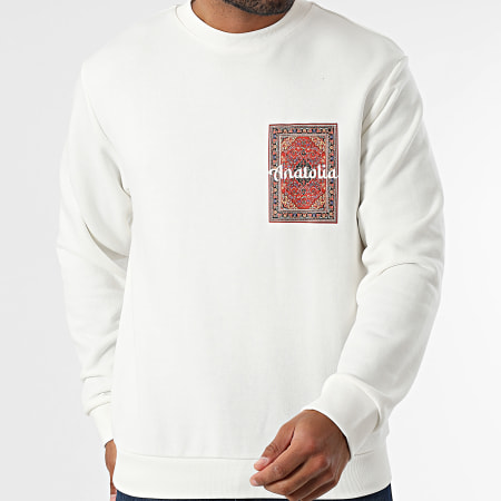 KZR - Sudadera de Cuello Redondo Blanca