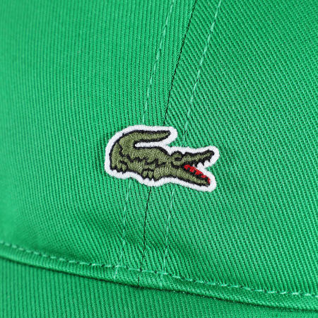 Lacoste - Casquette Center Logo Brodé Crocodile Vert