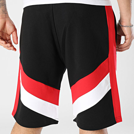New Era - Pantalones Cortos de Jogging A Rayas NBA Panel Chicago Bulls 60596242 Negro