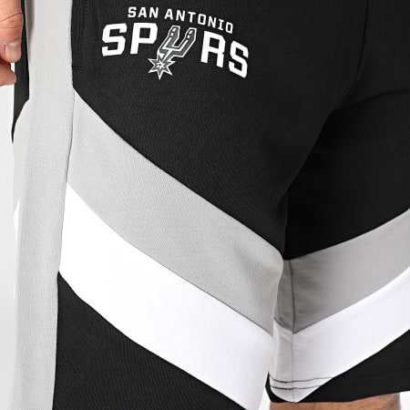 New Era - Short Jogging A Bandes NBA Panel San Antonio Spurs 60596246 Noir Gris