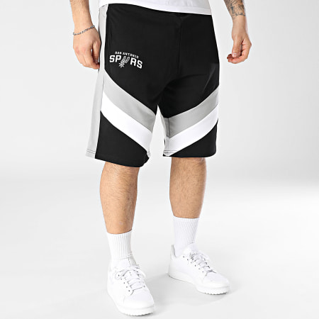 New Era - Short Jogging A Bandes NBA Panel San Antonio Spurs 60596246 Noir Gris