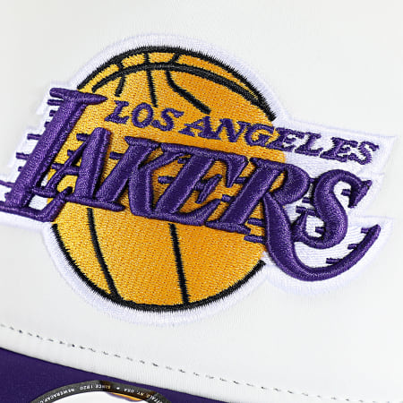New Era - Casquette Trucker Flower Los Angeles Lakers Violet Blanc