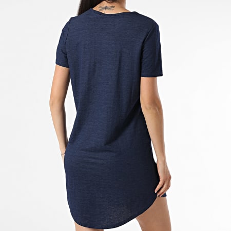Only - Robe Tee Shirt Femme Birdie Bleu Marine