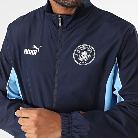 Puma - Veste Zippée Archive Manchester City 779131 Bleu Marine Bleu Clair