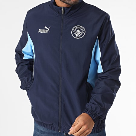 Puma - Veste Zippée Archive Manchester City 779131 Bleu Marine Bleu Clair