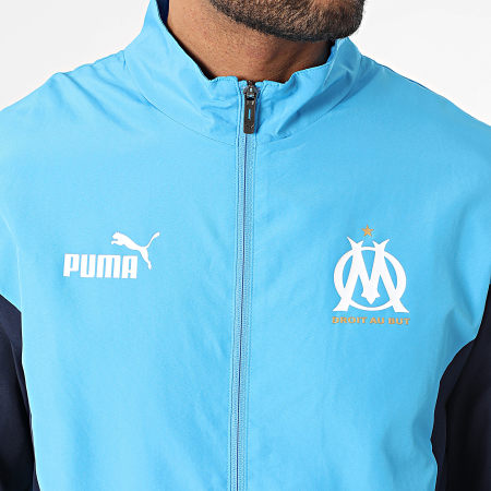 Puma - Veste Zippée Archive OM 779246 Bleu Clair Bleu Marine Blanc