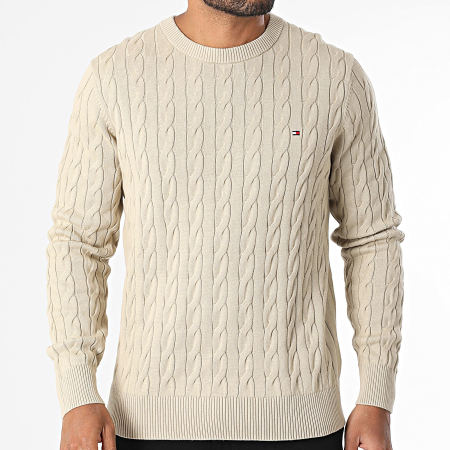 Tommy Hilfiger - Pull Classic Cable 3132 Beige Foncé