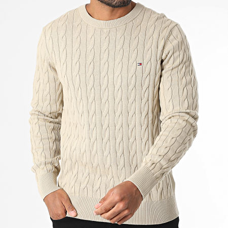 Tommy Hilfiger - Pull Classic Cable 3132 Beige Foncé