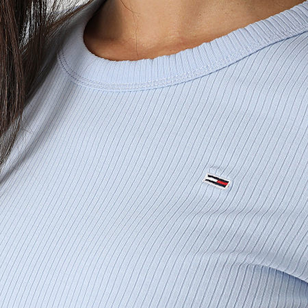 Tommy Jeans - Robe Longue Tee Shirt Femme Bodycon Midi 9721 Bleu Clair