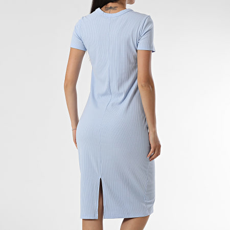 Tommy Jeans - Robe Longue Tee Shirt Femme Bodycon Midi 9721 Bleu Clair