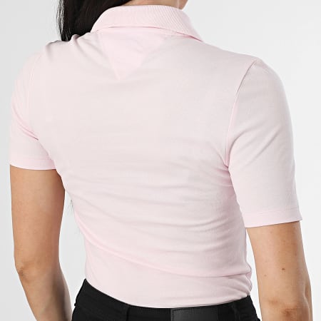 Tommy Hilfiger - Polo Manches Courtes Slim Femme 1985 3225 Rose Clair