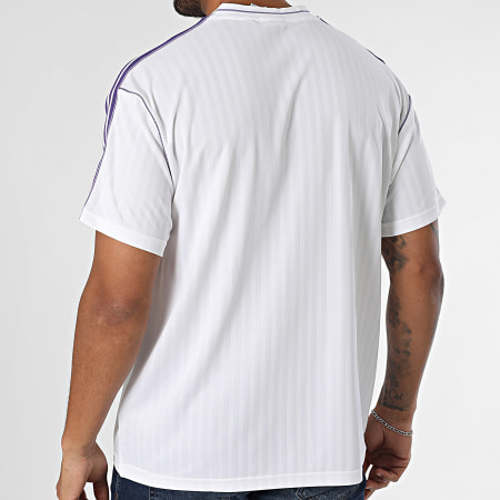Adidas Originals - Tee Shirt A Bandes Real Madrid JF2581 Blanc Violet