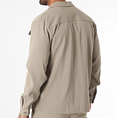 MTX - Set met taupe overhemd en cargobroek
