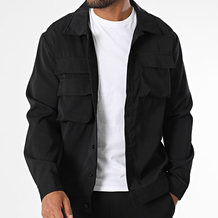 MTX - Zwart 0AB Cargo Broek en Overhemd Set