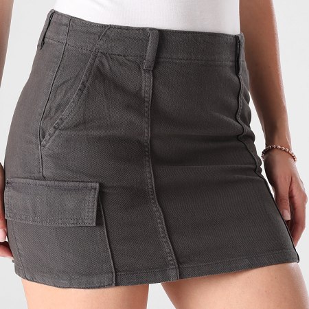 Only - Jupe Jean Femme Prime Gris Anthracite