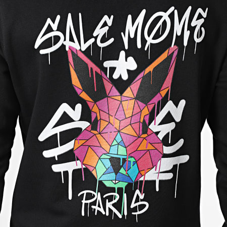 Sale Môme Paris - Sudadera Cuello Redondo Geomedrips Conejo Negro