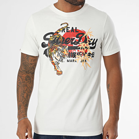 Superdry - Camiseta Tokyo M1012111A Blanca