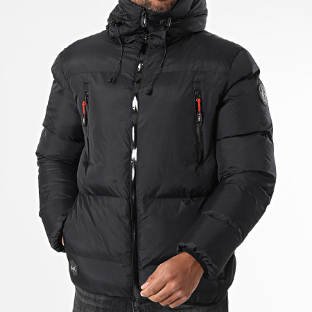Vrunk - Doudoune Capuche Red Lazer Noir
