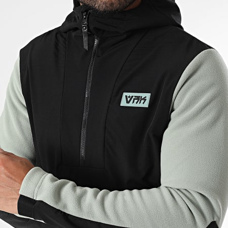 Vrunk - Ensemble Veste Zippée Capuche Et Pantalon Jogging Polar Vert Clair Noir
