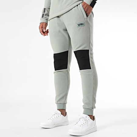 Vrunk - Ensemble Veste Zippée Capuche Et Pantalon Jogging Polar Vert Clair Noir