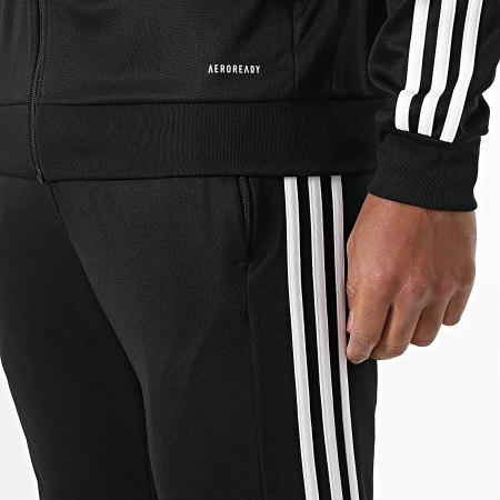 Adidas Sportswear - Ensemble De Survetement A Bandes SQ25 JE2778 JE2782 Noir Blanc