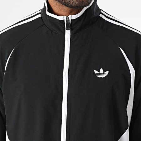 Adidas Originals - Ensemble De Survetement A Bandes Teamgeist JC6227 JC6228 Noir Blanc