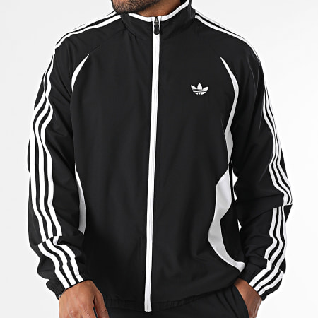 Adidas Originals - Ensemble De Survetement A Bandes Teamgeist JC6227 JC6228 Noir Blanc