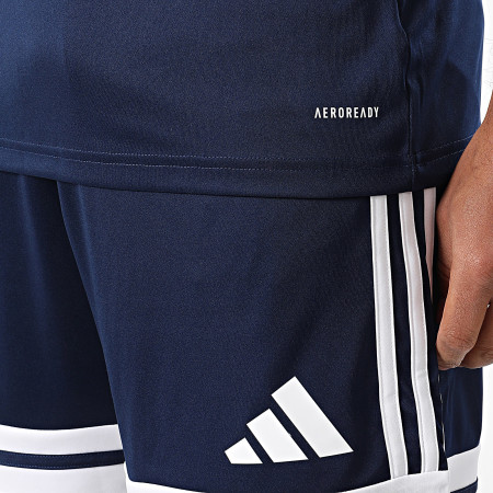 Adidas Sportswear - Ensemble Tee Shirt Et Short Jogging Squa 25 JG5830 JH3410 Bleu Marine Blanc