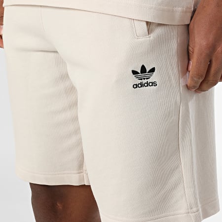 Adidas Originals - Ensemble Tee Shirt Et Short Jogging Trefoil Essential JC9991 IY8518 Beige