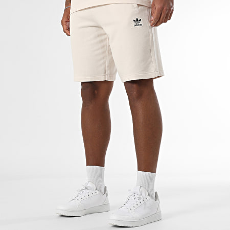 Adidas Originals - Ensemble Tee Shirt Et Short Jogging Trefoil Essential JC9991 IY8518 Beige
