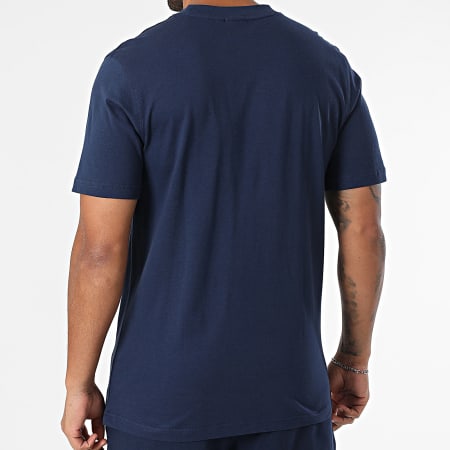 Adidas Originals - Ensemble Tee Shirt Et Short Jogging Trefoil Essential JC9989 IY8521 Bleu Marine