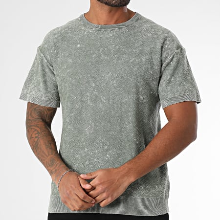 MTX - Tee Shirt En Mailles 552 Vert Kaki Chiné