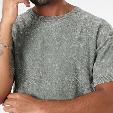 MTX - Tee Shirt En Mailles 552 Vert Kaki Chiné