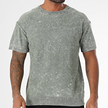 MTX - Tee Shirt En Mailles 552 Vert Kaki Chiné