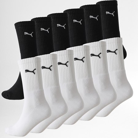 Puma - Lot De 12 Paires De Chaussettes 701219574 Blanc Noir