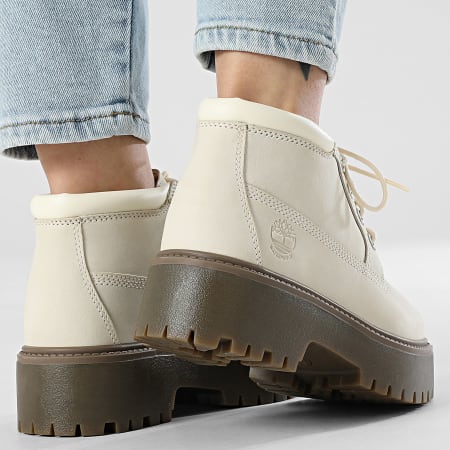 Timberland - Boots Femme Stone Street Mid Lace Waterproof A2HA9 Natural Nubuck