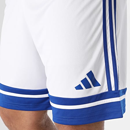 Adidas Sportswear - Short Jogging Squa 25 JH3409 Blanc Bleu Roi