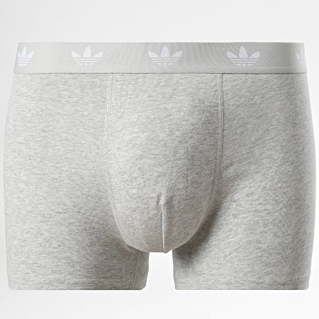Adidas Originals - Lot De 3 Boxers JK3870 Blanc Gris Chiné Noir