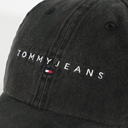 Tommy Jeans - Casquette Linear Logo Washed 7308 Noir