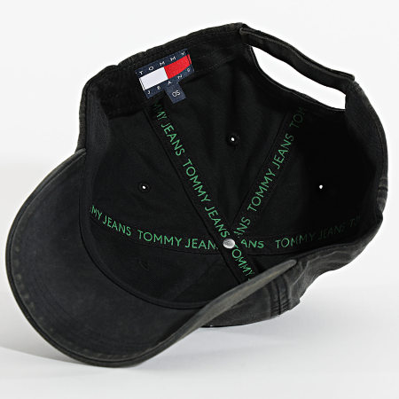 Tommy Jeans - Casquette Linear Logo Washed 7308 Noir