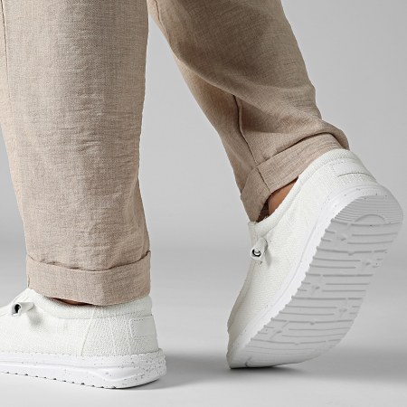 LBO - Mocassins Toile 0001 Blanc