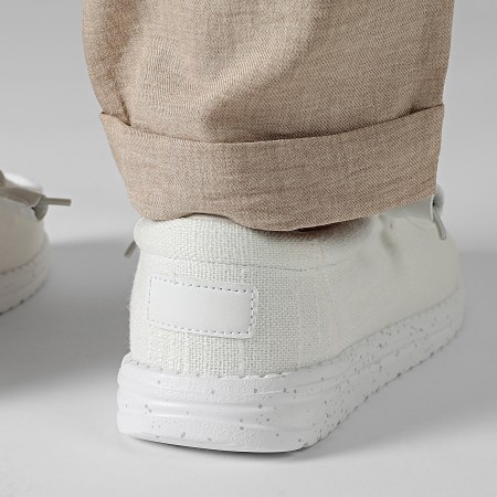 LBO - Mocassins Toile 0001 Blanc