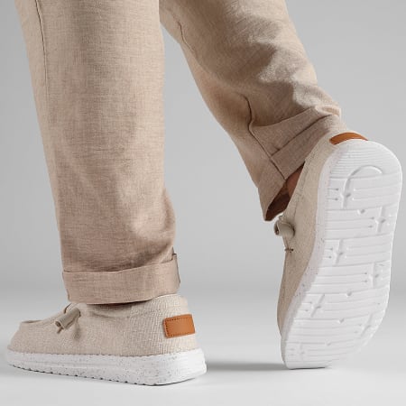 LBO - Mocassins Toile 0002 Beige Chiné