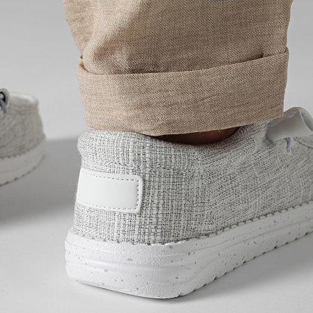 LBO - Mocasines de lona 0003 Light Heather Grey